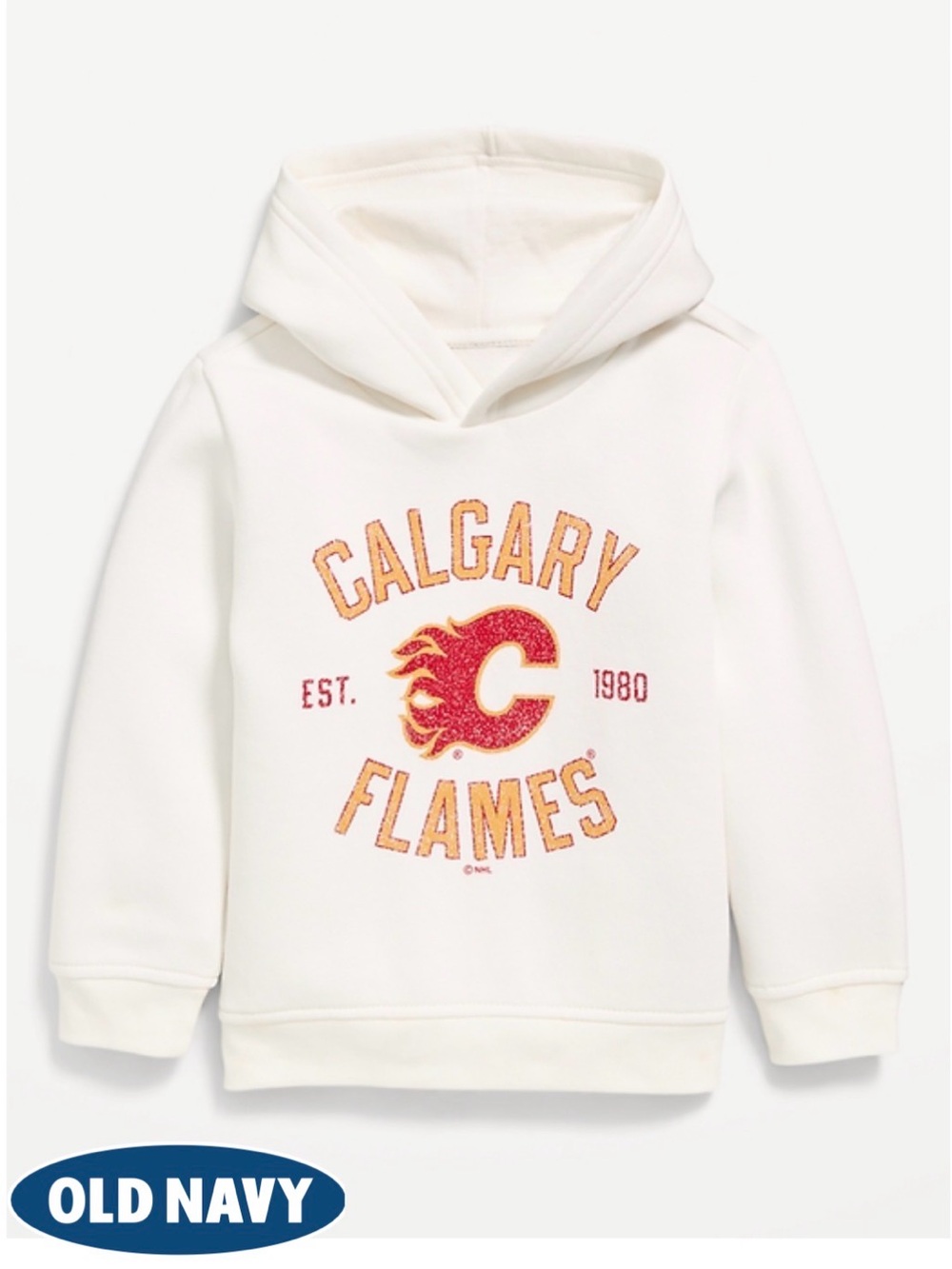 Old Navy Kids' Calgary Flames White Hoodie 5T